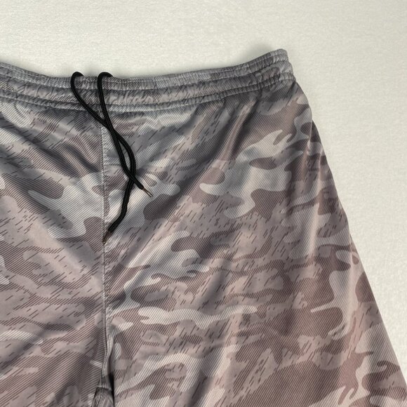 Y2k And1 Camo Grey Basketball Athletic Drawstring Shorts XL - Picture 3 of 8